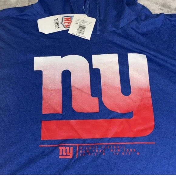 Blue NY Graphic Hoodie T-Shirt - Picture 2 of 10